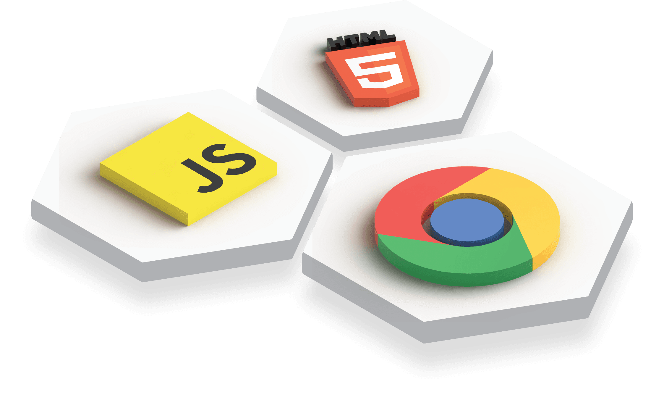 js logo, html5 logo, chrome logo